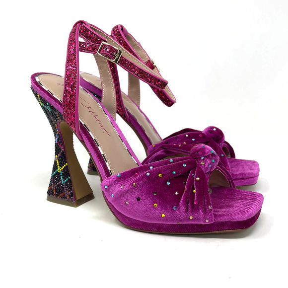Betsey Johnson Alianna Mules Magenta Open Toe Heels Size 6 NIB - Picture 11 of 11